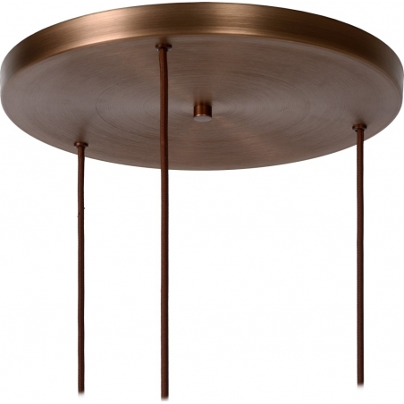 Toledo III Round amber&copper glass pendant lamp Lucide