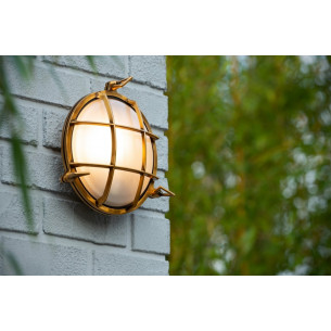 Dudley brass outdoor wall lamp Lucide