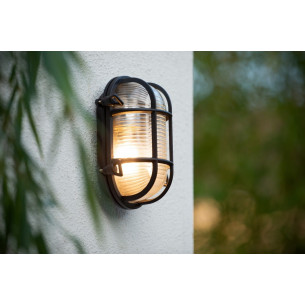 Dudley II black outdoor wall lamp Lucide