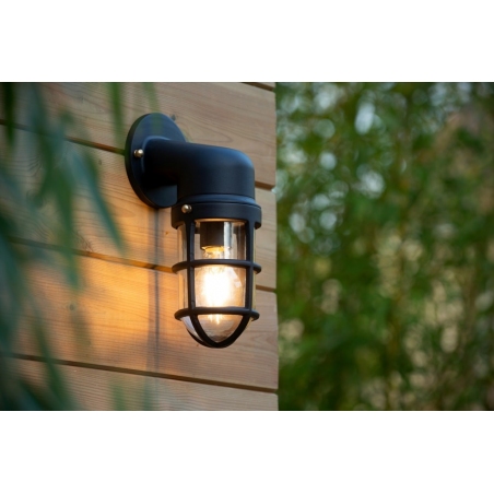 Dudley black outdoor wall lamp Lucide