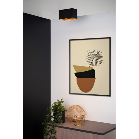 Bodibis black double spot ceiling lamp Lucide