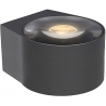 Rayen LED black round outdoor wall lamp Lucide