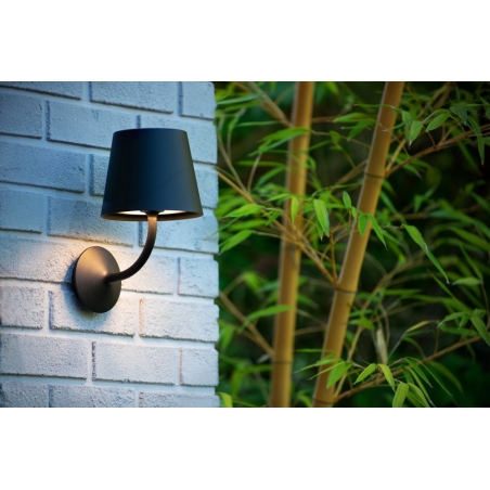 Justin LED black outdoor wall lamp Lucide