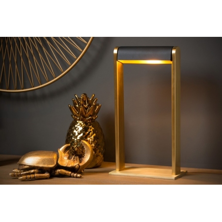 Loras brass&black glamour table lamp Lucide