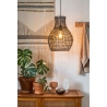 Alban 34 black rattan pendant lamp Lucide