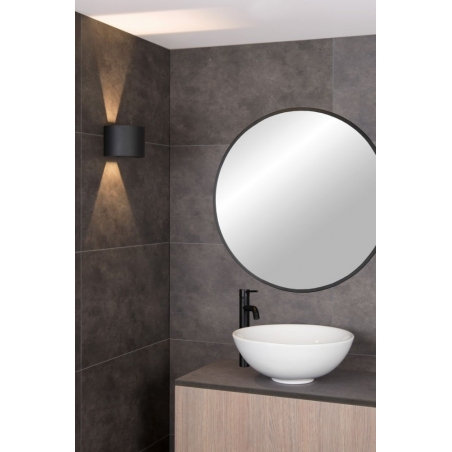 Axi Round LED black bathroom wall lamp Lucide