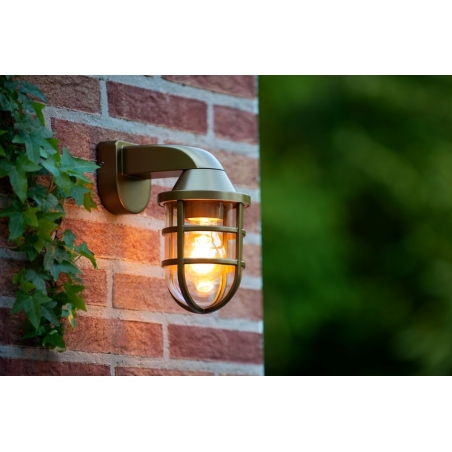 Lewis brass outdoor wall lamp Lucide