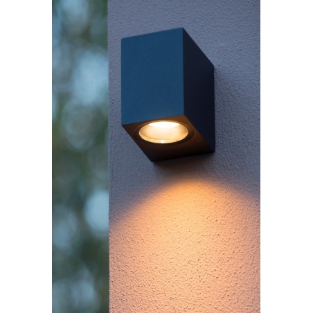 Zaro Cube black outdoor wall lamp Lucide