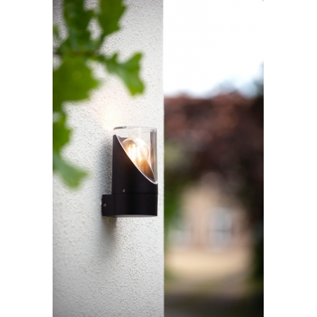 Norman black modern outdoor wall lamp Lucide