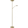 Zenith LED satin brass floor lamp with reading lamp Lucide