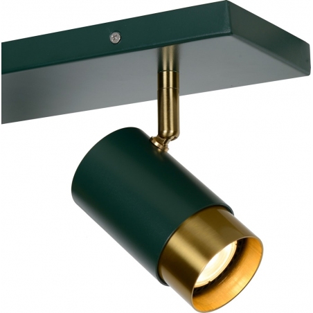 Floris green&satin brass glamour double ceiling lamp Lucide