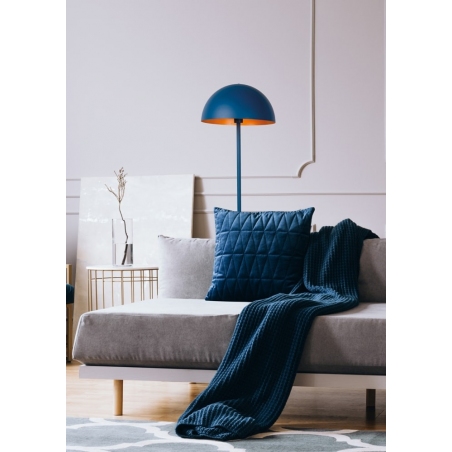 Stylowa Lampa podłogowa "grzybek" Siemon niebieska Lucide do salonu i sypialni