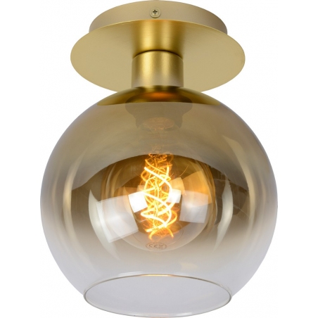 Marius 20 gold&satin brass glass ball ceiling lamp Lucide