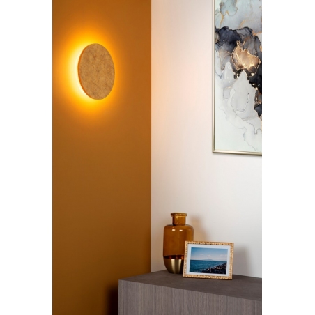 Glimpse 22 gold matt glamour round wall lamp Lucide