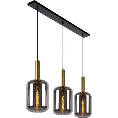 Joanet 110 smoked glass pendant lamp Lucide