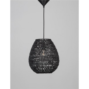 Lombok 30 black boho rattan pendant lamp 2
