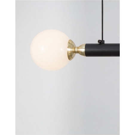 Reya LED black&white glass balls pendant lamp