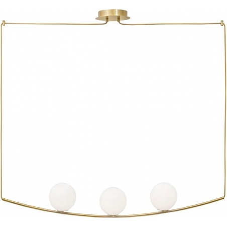 Louis 180 white&brass glamour glass balls pendant lamp