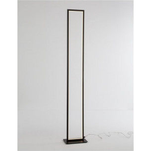 Stylowa Lampa podłogowa minimalistyczna Frame LED czarna do salonu i sypialni 2