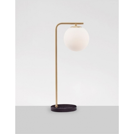 Arezzo white&gold designer glass ball table lamp