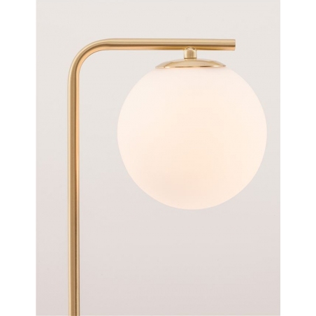 Arezzo white&gold designer glass ball table lamp