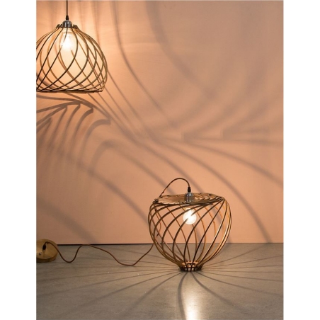 Wires 35 light wood wooden pendant lamp