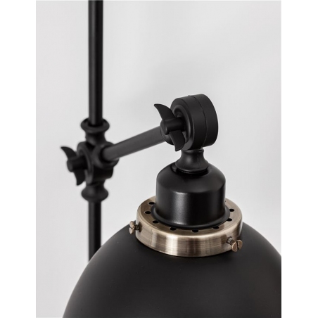 Petto black&brass industrial wall lamp with arm