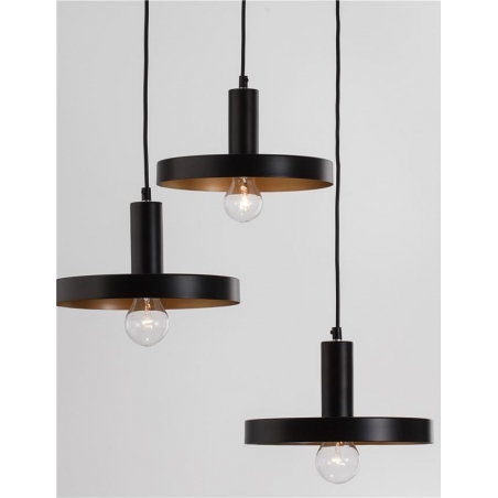 Arne 56 black pendant lamp with 3 lights