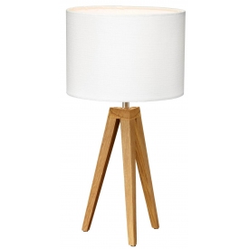 Kullen 22 white wooden tripod table lamp Markslojd