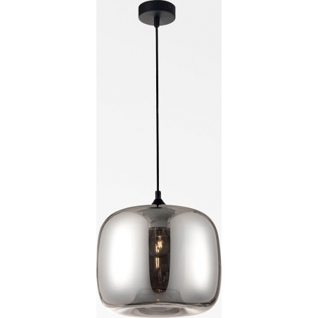 Zandor II grey&chrome modern glass pendant lamp
