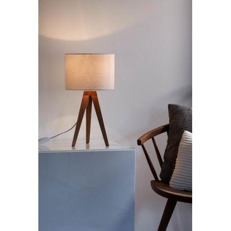 Kullen 22 white wooden tripod table lamp Markslojd