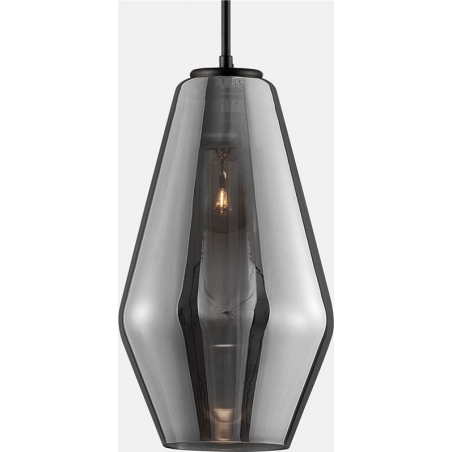 Renne 17 grey&chrome modern glass pendant lamp