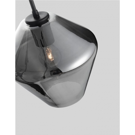 Renne 23 grey&chrome modern glass pendant lamp