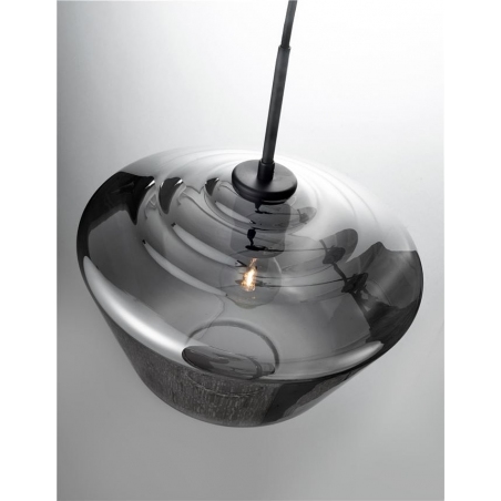 Renne 30 grey&chrome modern glass pendant lamp