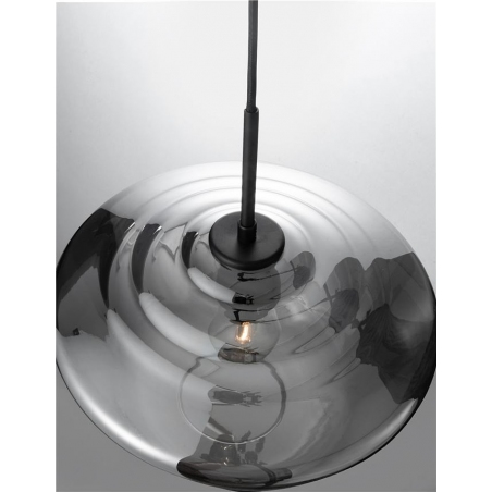 Renne 30 grey&chrome modern glass pendant lamp