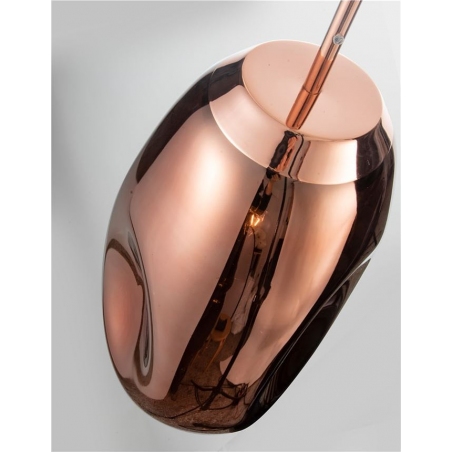 Crumpled 22 copper glass pendant lamp