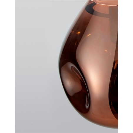 Crumpled II copper glass pendant lamp