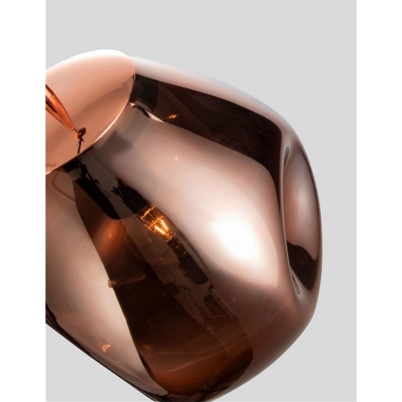 Crumpled II copper glass pendant lamp
