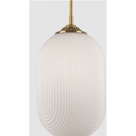 Pelota 22 white&brass glamour glass pendant lamp