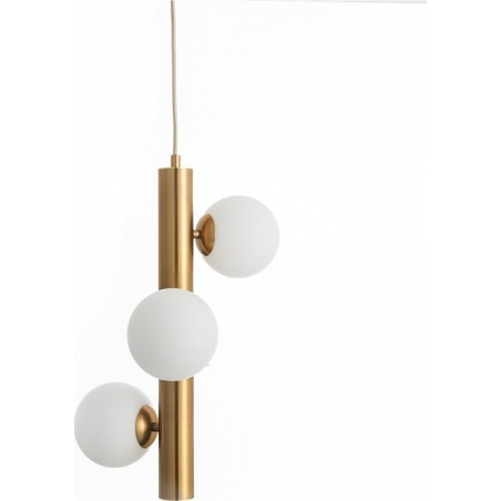 Klein III white&brass glamour glass balls pendant lamp