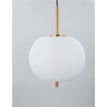 Tamo 30 white&brass glamour glass pendant lamp