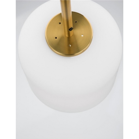 Tamo 16 white&brass glamour glass pendant lamp