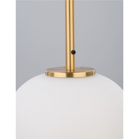 Tamo 15 white&brass glamour glass pendant lamp