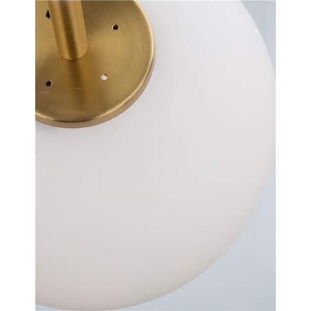 Tamo 15 white&brass glamour glass pendant lamp