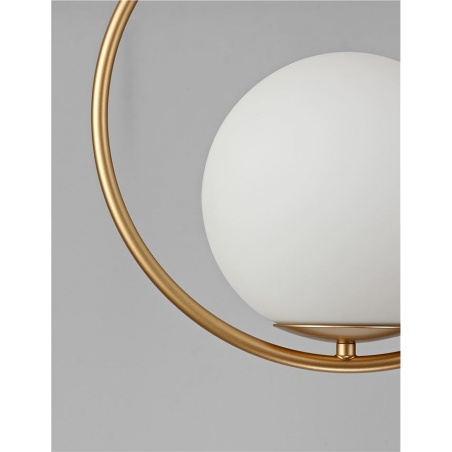 Elegance 35 white&gold glamour glass ball pendant lamp