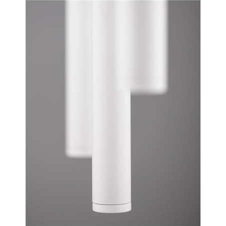 Fine 40 LED white matt tubes pendant lamp