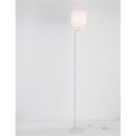 Manaya white minimalistic floor lamp with shade