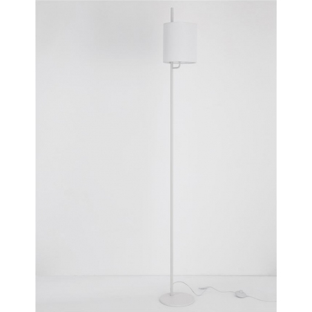 Manaya white minimalistic floor lamp with shade