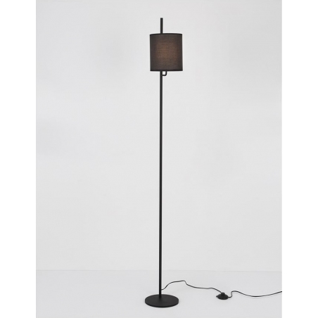 Manaya black minimalistic floor lamp with shade