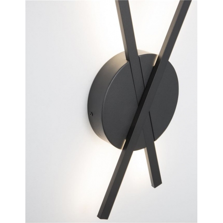 Tip LED black matt minimalistic double wall lamp